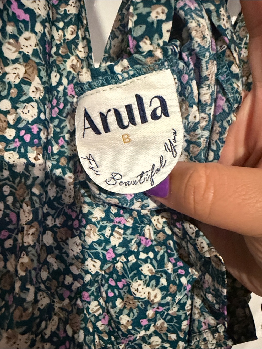 ARULA Navy Floral Ruffle Tiered Maxi Dress - Picture 2 of 3